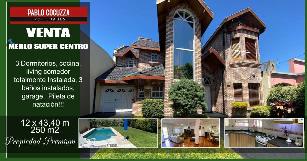 En zona resid. de Merlo Sur venta de chalet apto crédito.