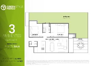 En zona barrio de Merlo Sur departamento en estado estreno en venta.