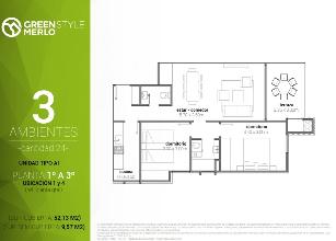 Oportunidad en Merlo Sur venta de departamento de 63 m&sup2;.