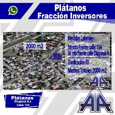 Venta de fraccion sobre lote de 40.00 x 50.00 en zona barrio de Platanos Berazategui.