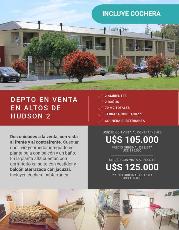 Departamento de 2 ambientes en venta en zona bo cerr de Altos de Hudson II Countries y Barrios Cerrados.